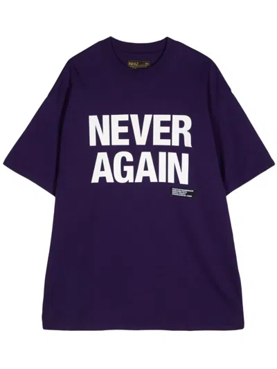 Izzue X Neighborhood Slogan-print T-shirt In Purple