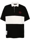 Izzue X Neighborhood Striped Cotton Polo Shirt In Black