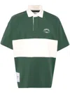 Izzue X Neighborhood Striped Cotton Polo Shirt In Green