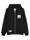 Izzue X Russell Athletic Logo-embroidered Hoodie In Black