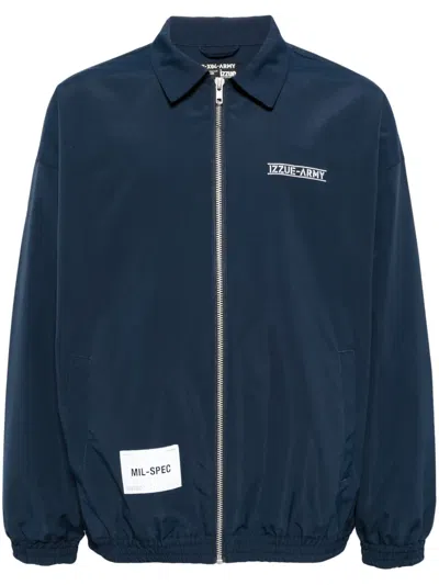 Izzue Zip-up Coach Jacket In Blue
