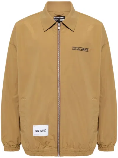 Izzue Zip-up Coach Jacket In Brown