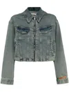 Izzue Zip-up Denim Jacket In Blue