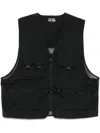 Izzue Zip-up Gilet In Black