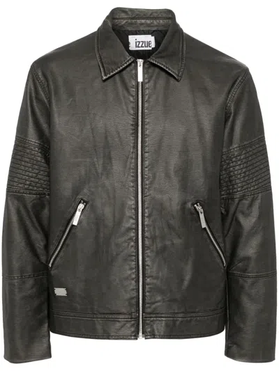 Izzue Zip-up Jacket In Black