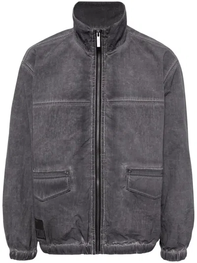 Izzue Zip-up Bomber Jacket In Grey