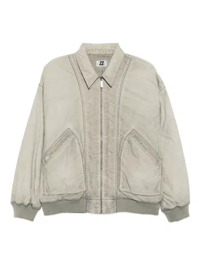 Izzue Zip-up Puffer Jacket In Gray