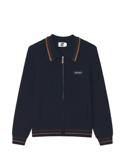 Izzue Zip-up Cardigan In Black