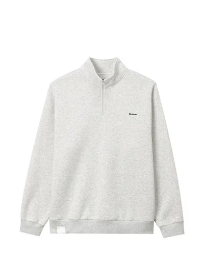 Izzue Zip-up Sweater In White