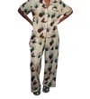 Izzy & Liv Women's Botanical Feathers Pajama Set In Cream In White