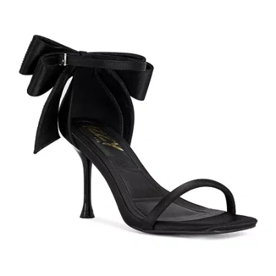 Izzy By Azalea Wang Adora Womens Square Open Toe Stiletto Heel Pumps In Black