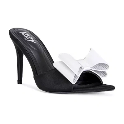 Izzy By Azalea Wang Geeta Womens Pointed Open Toe Stiletto Heel Pumps In Black