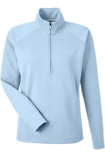 J America Women's Apex Fleece Quarter-zip Pullover In Blue