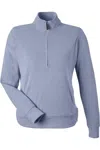 J America Women's Element Fleece Quarter-zip Sweatshirt In Blue