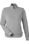 J America Women's Element Fleece Quarter-zip Sweatshirt In Gray