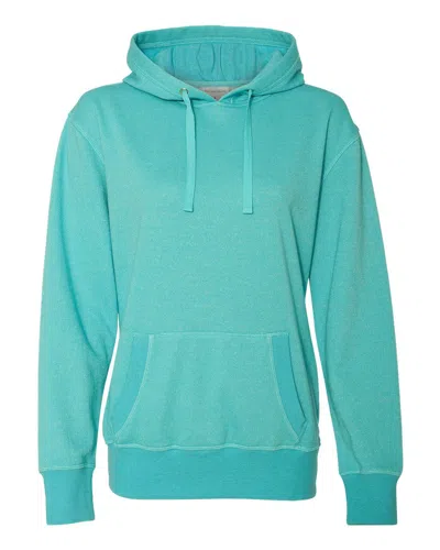 J America Women's Glitter French Terry Hooded Sweatshirt In Green
