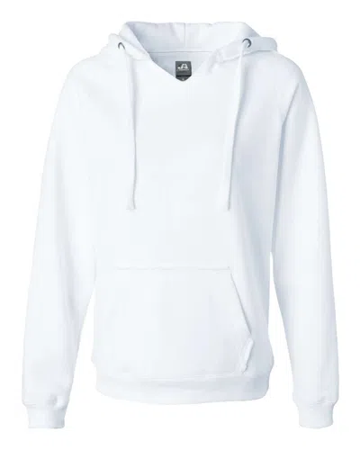 J America Women's Sueded V-neck Hooded Sweatshirt In White