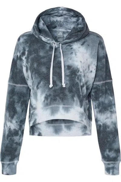 J America Women´s Crop Hooded Sweatshirt In Blue