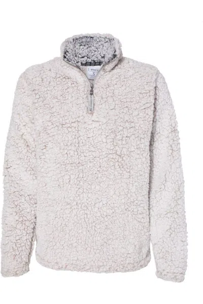 J America Womens Epic Sherpa Quarter-zip Pullover In Pink