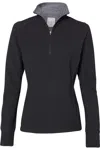 J America Womens Omega Stretch Quarter-zip Pullover In Multi