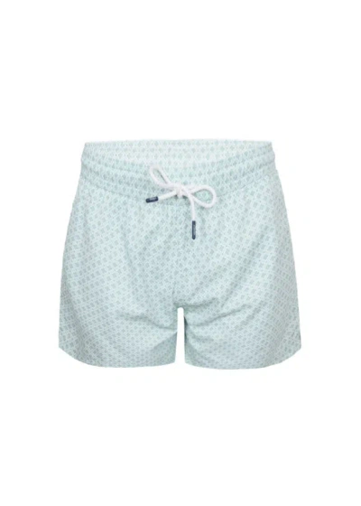 J & Josh Boys Swimshorts Kaki Geo In Blue