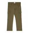 J & Josh Canvas Cargo Trousers In Green