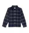 J & Josh Cotton Check Shirt In Navy