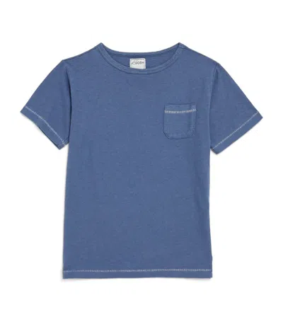 J & Josh Kids'  Cotton-linen T-shirt (2-6 Years) In Blue