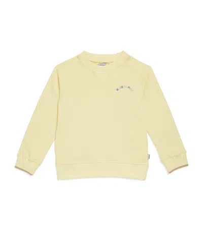 J & Josh Kids' Cotton Logo Sweatshirt In Yellow