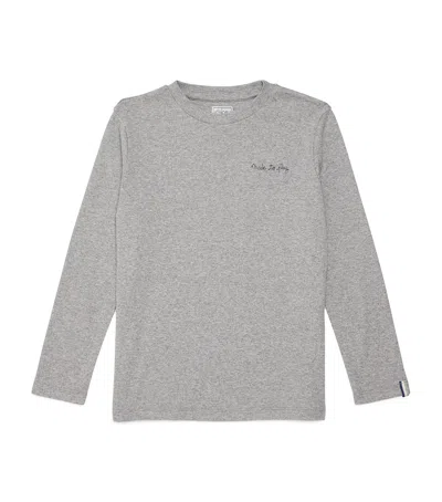 J & Josh Kids' Embroidered Long-sleeve T-shirt In Gray
