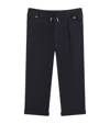 J & Josh Flannel Drawstring Trousers In Black