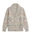 J & Josh Jacquard Cardigan In Multi