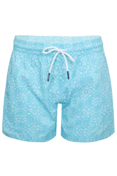 J & Josh Men Men Swim Short Sky Blue Bandana