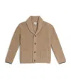 J & Josh Merino-cashmere Shawl Cardigan In Beige