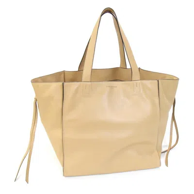 Pre-owned J & M Davidson J&m Davidson Beige Leather Tote Bag ()