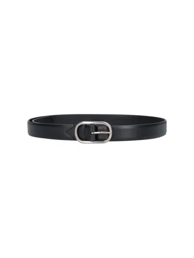 J & M Davidson Belt "oval Buckle" In Black
