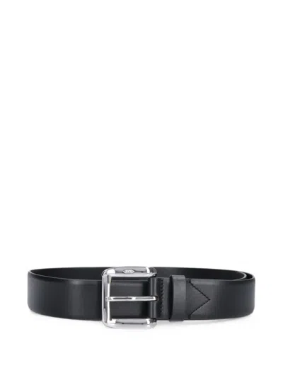 J & M Davidson Bonny Smooth Leather Belt In Black