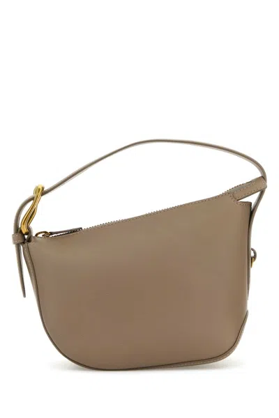J & M Davidson Cappuccino Leather Zip Quiver Mini Handbag In Beige O Tan