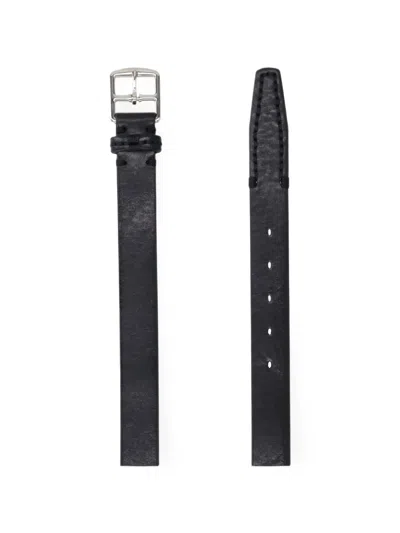 J & M Davidson Harness Buckle-fastening Leather Belt In Black