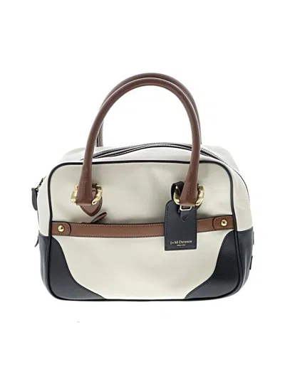 Pre-owned J & M Davidson Leather Satchel In Ivory