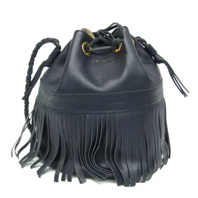 Pre-owned J & M Davidson Leather Shoulder Bag () In Blue