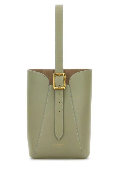 J & M Davidson Nano Quiver Bucket Handbag In Calf Leather In Green