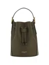 J & M Davidson Poppy Leather Drawstring Bucket Bag