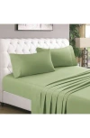 J&v Textiles J And V Textiles 1000 Thread Count Luxe Egyptian Cotton Sheet Set In Green