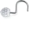 J&v Textiles J And V Textiles 12-piece Decorative Shower Curtain Rings Set In Silver