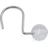 J&v Textiles J And V Textiles 12-piece Decorative Shower Curtain Rings Set In Silver