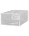 J&v Textiles 12-pack Plastic Stackable Shoe Boxes In Gray