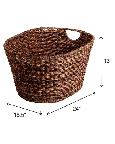 J&v Textiles 13pc Handmade Bacbac Leaf Storage Basket Set In Brown