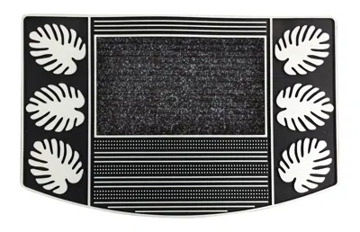 J&v Textiles 18''x28'' Palm Door Mat - 2 Colors! In Black