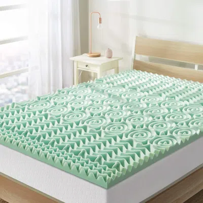 J&v Textiles 2 Inch 7-zone Memory Foam Mattress Topper With Calming Aloe Infusion